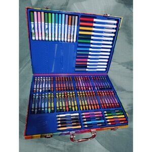 Crayola Art Case Rainbow Creativity Set With Markers Crayons Colored Pencil 115